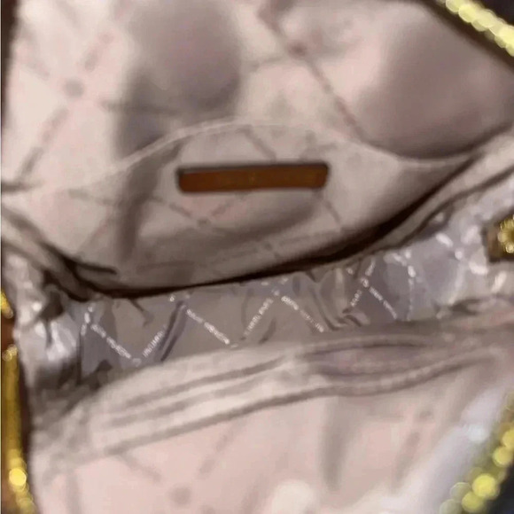 MICHAEL KORS FLIGHT BAG MEDIUM NS CHAIN CROSSBODY SHOULDER MK BROWN SIGNATURE - Picture 7 of 9